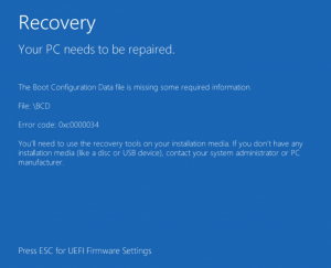 Fix Boot Configuration Data Missing Error In Windows