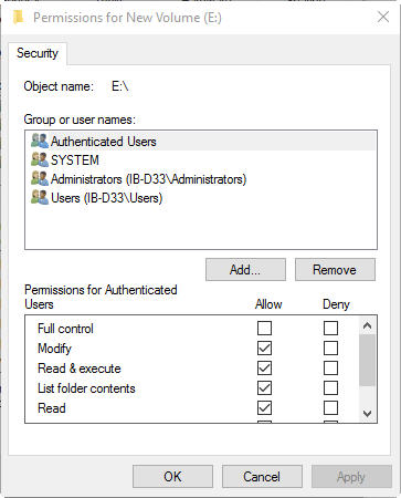 Windows Vista Full Access Permission