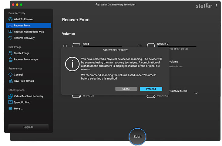 raw recovery on Mac hdd