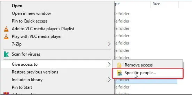 Then, right click on the newly created folder and select