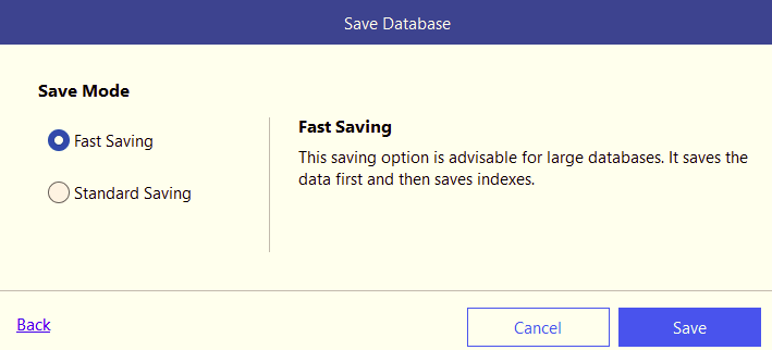 select the saving mode