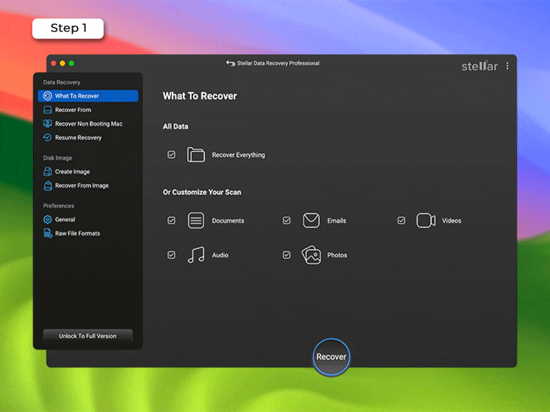 use stellar data recovery professional for mac to recover data from an external hard drive