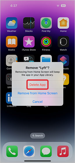 how to delete app in iPhone