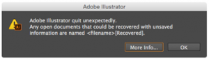 Steps to save the recovered Illustrator file