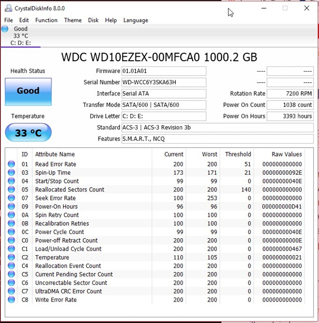 check hard disk health windows 10 software