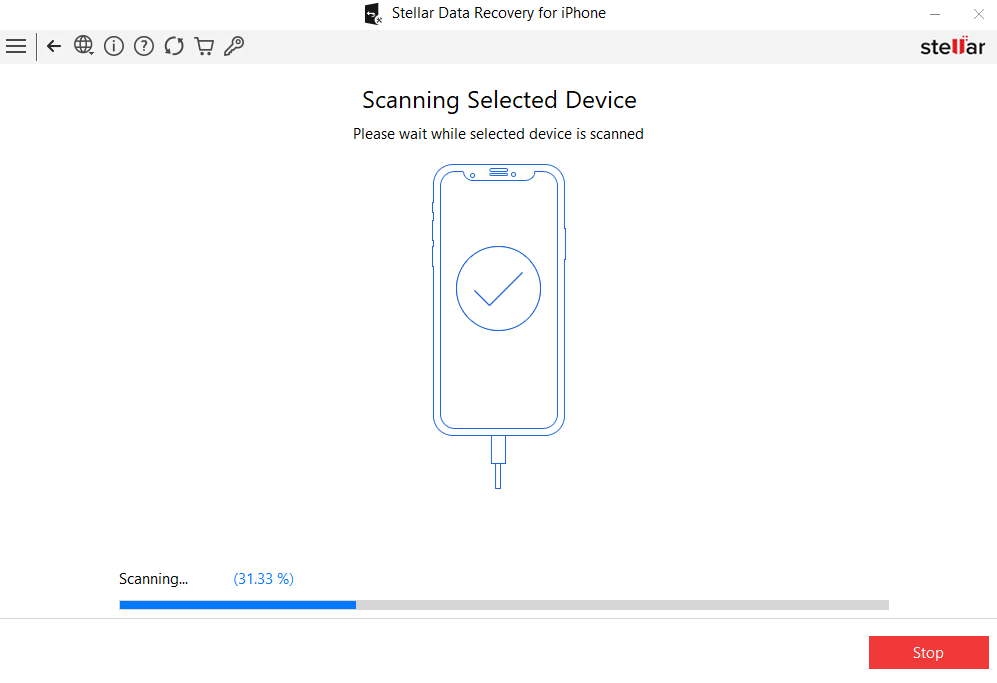 scanning process initiated