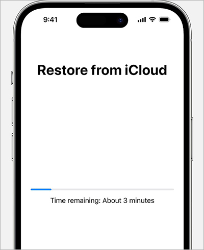 restore iCloud data on iPhone or iPad