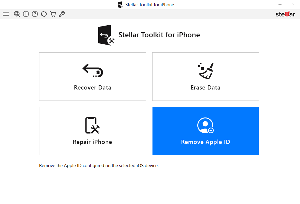 Stellar Toolkit for iPhone remove Apple ID