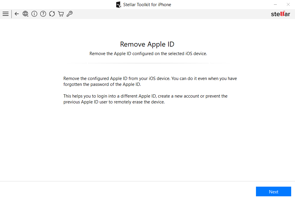 click next remove apple id