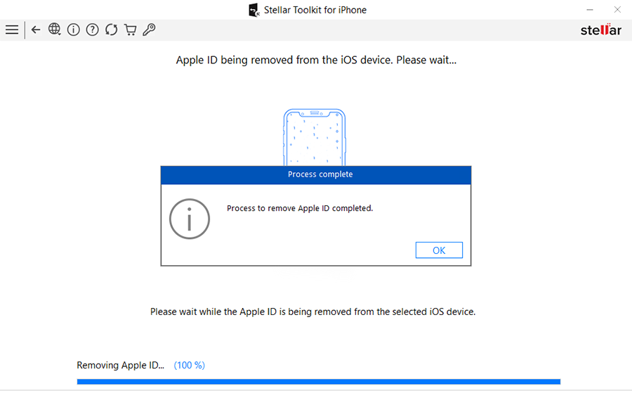 click ok remove apple id