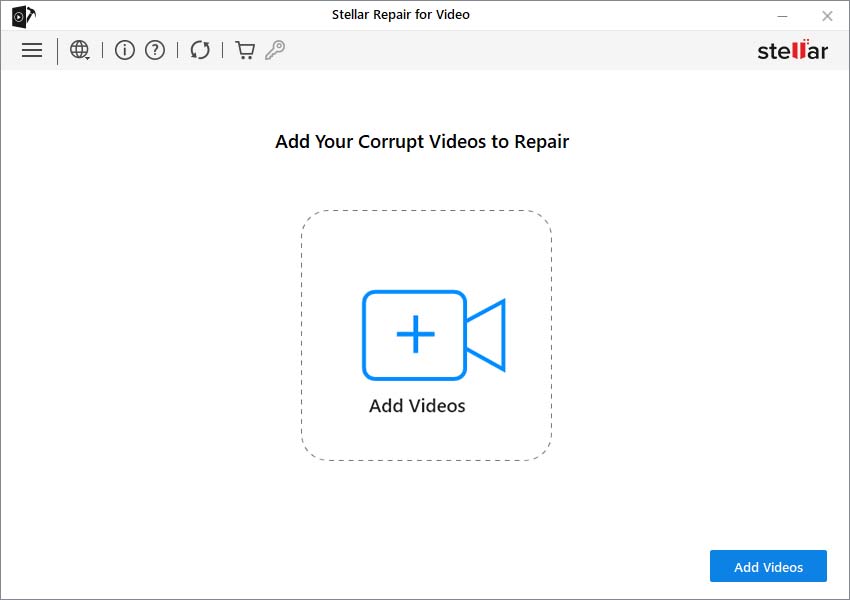 1 Stellar video repair add files