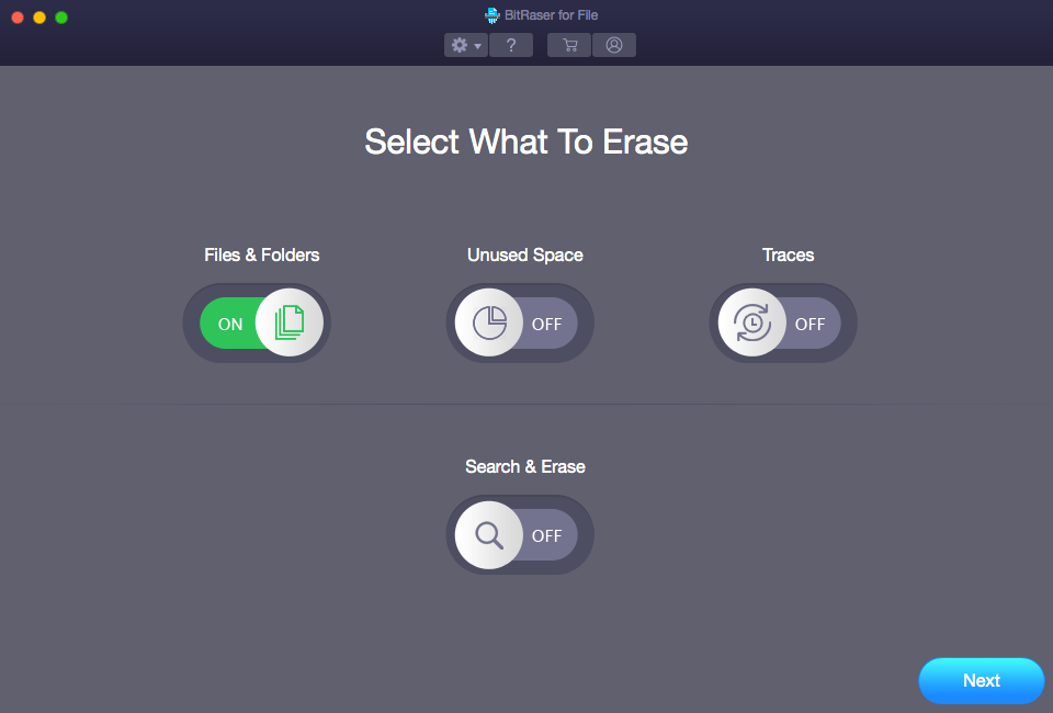 Bitraser for File Interface