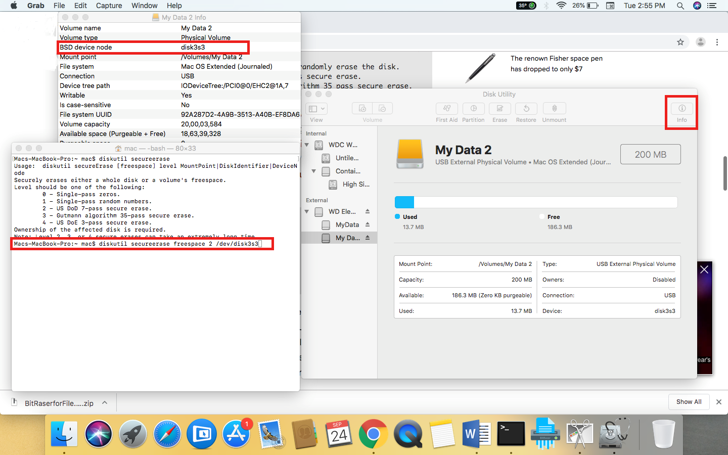 mac disk utility secure erase