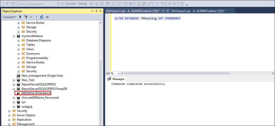 Mssql alter. Alter database <имя БД> Set Emergency. Alter database пример. SQL Recovery Mode. System are in Emergency Mode.