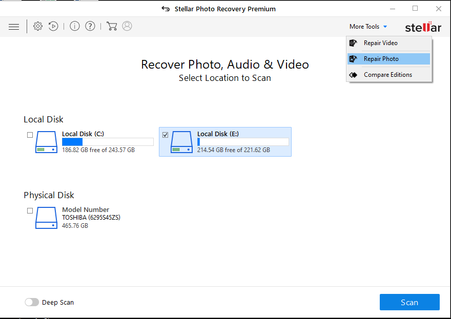does stellar photo recovery recover video