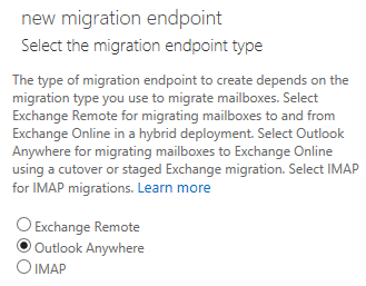 Hybrid Migration - Migrate Exchange Mailboxes to Office 365