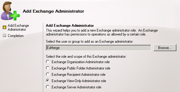 Add Exchange Administrator