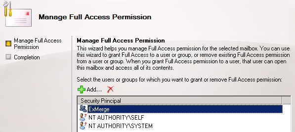 Manage Full Access Permissions