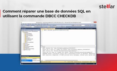 Comment réparer une base de données SQL en utilisant la commande DBCC CHECKDB