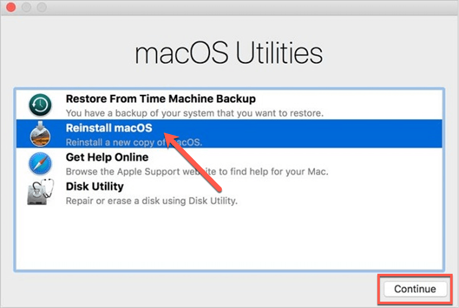 reinstall macos high sierra recovery server could not be contacted