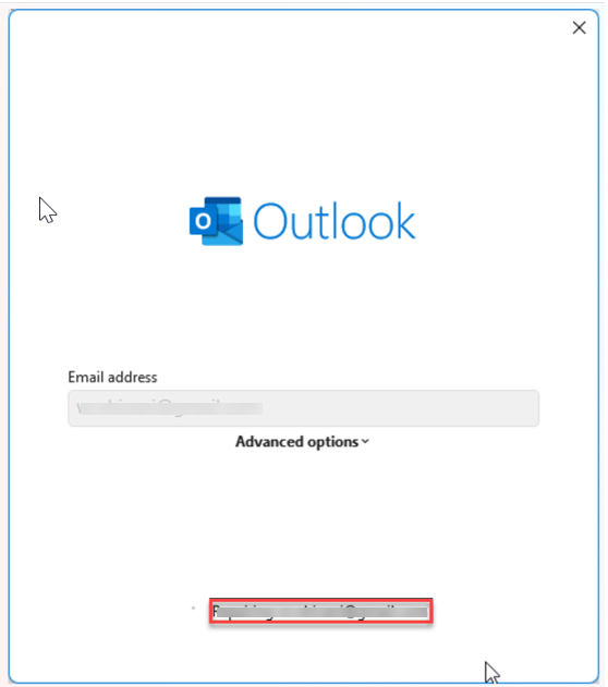 Outlook wizard to repair the profile