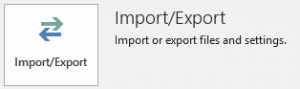 Cliquez sur Import/Export