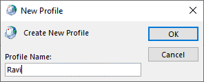 Type a profile name 