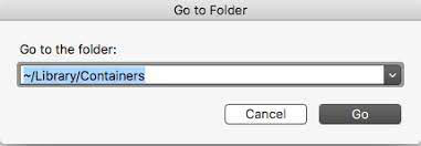 Kopieren und Einfügen des Pfades in Go to folder auf dem Mac