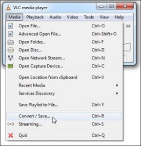 VLC- Select Convert/Save