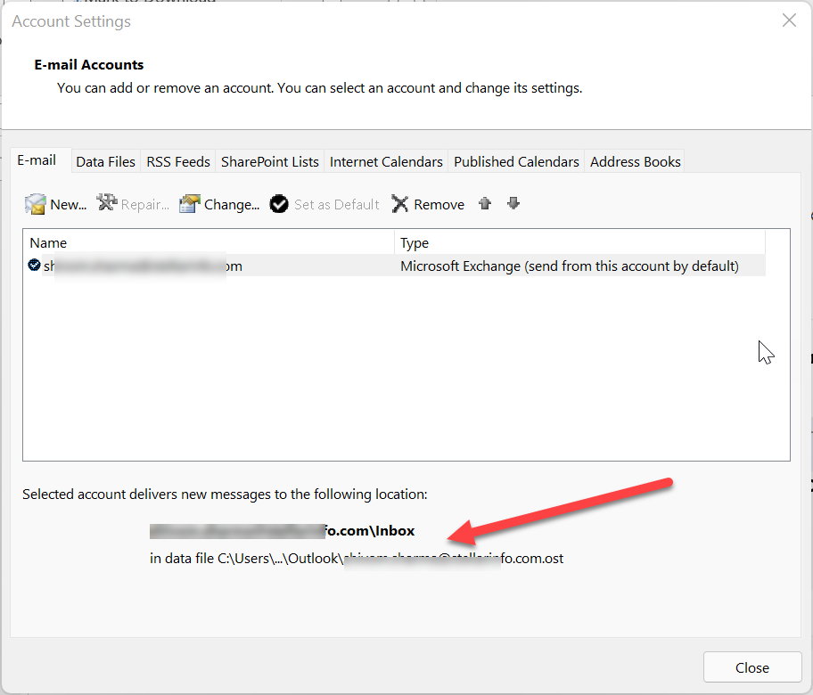 Double click on your email account. In the Account Settings window, check if the root folder path is set to Inbox.