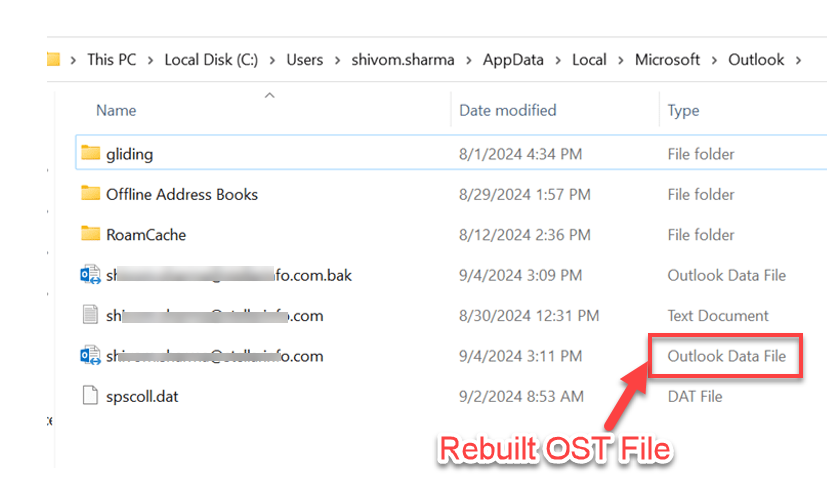 Start Outlook. It will create a new OST file at the default location and sync all your mailbox data from the mailbox server.