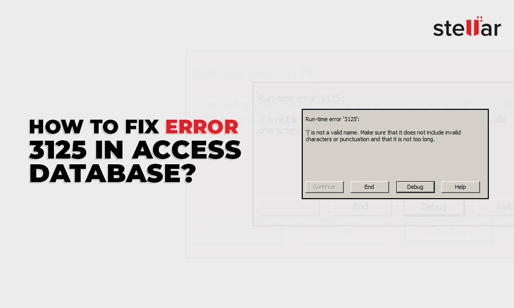 Fix Error 3125 in Access Database