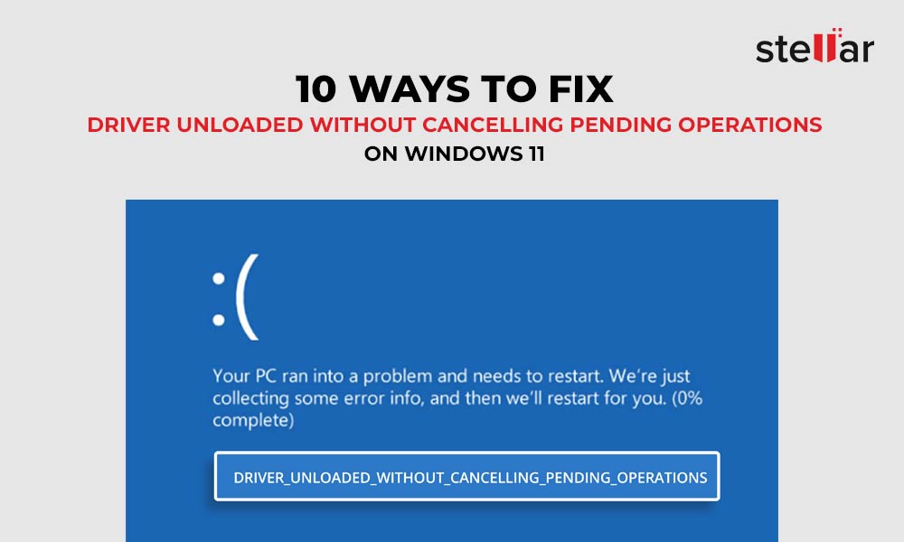 Код остановки driver unloaded without cancelling pending operations windows 10