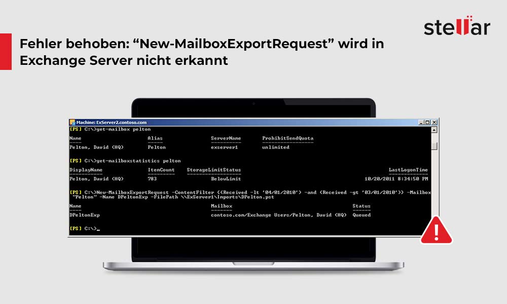 Fehler behoben: “New-MailboxExportRequest” wird in Exchange Server nicht erkannt