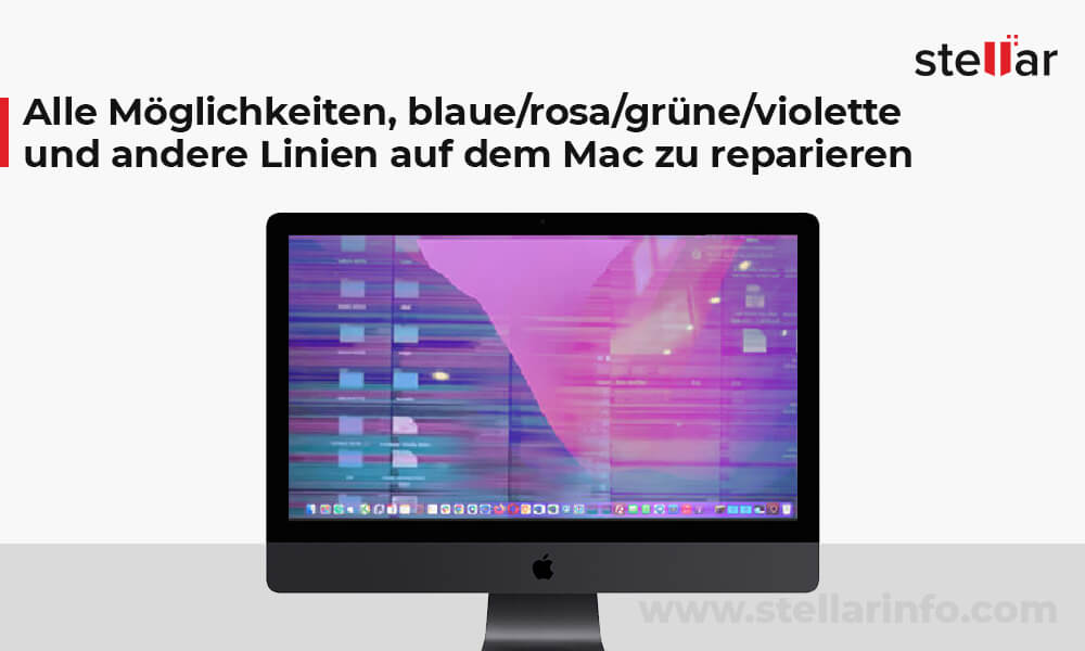 Alle Möglichkeiten, blaue/rosa/grüne/violette und andere Linien auf dem Mac zu reparieren