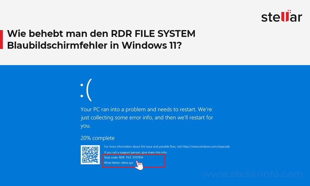 <strong>Wie behebt man den RDR FILE SYSTEM Blaubildschirmfehler in Windows 11? </strong>
