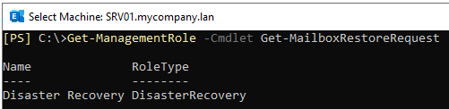 Get-ManagementRole Cmdlet