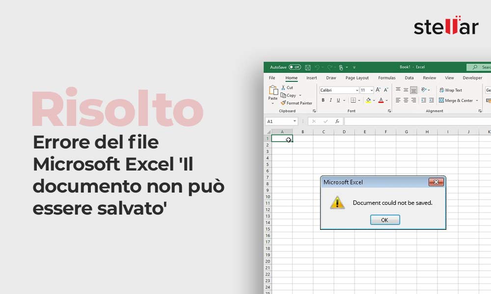 [Risolto] Errore del file Microsoft Excel ‘Il documento non può essere salvato’