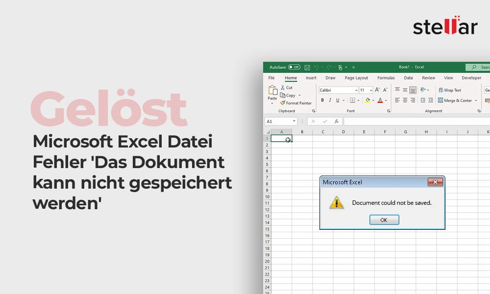 [Gelöst] Microsoft Excel Datei Fehler ‘Das Dokument kann nicht gespeichert werden’