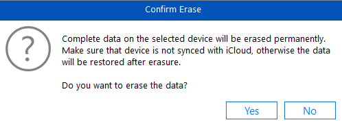 confirm erase