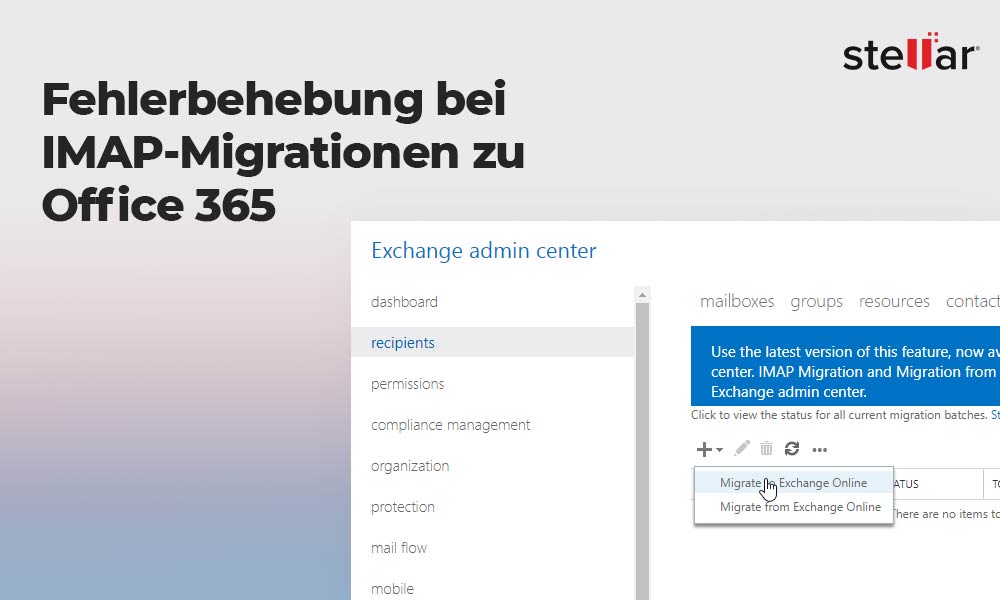 Fehlerbehebung bei IMAP-Migrationen zu Office 365