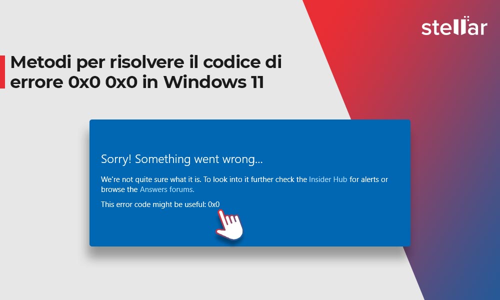 Metodi per risolvere il codice di errore 0x0 0x0 in Windows 11