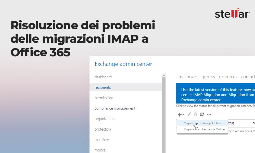 Risoluzione dei problemi delle migrazioni IMAP a Office 365