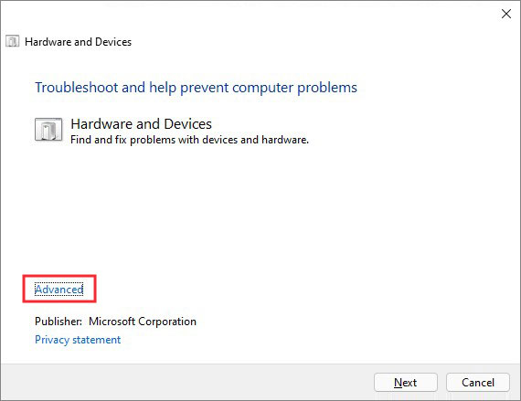 click-Advanced-on-Hardware-and-Devices-Troubleshooter-window