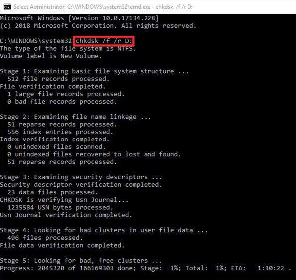 run-chkdsk-command