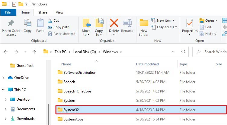 locate-System32-in-WIndows-folder-in-C-drive