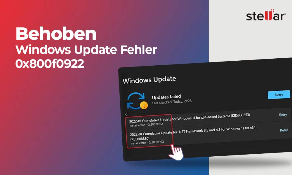 [Behoben] Windows Update Fehler 0x800f0922