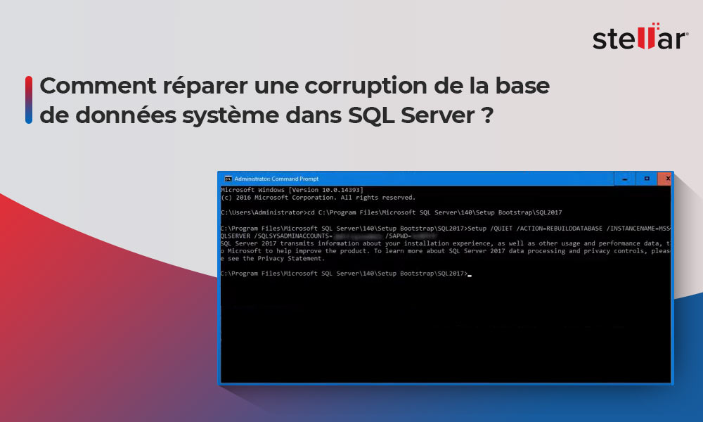 Comment réparer une base de données du système dans SQL Server ?