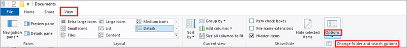 Click View Option In Documents