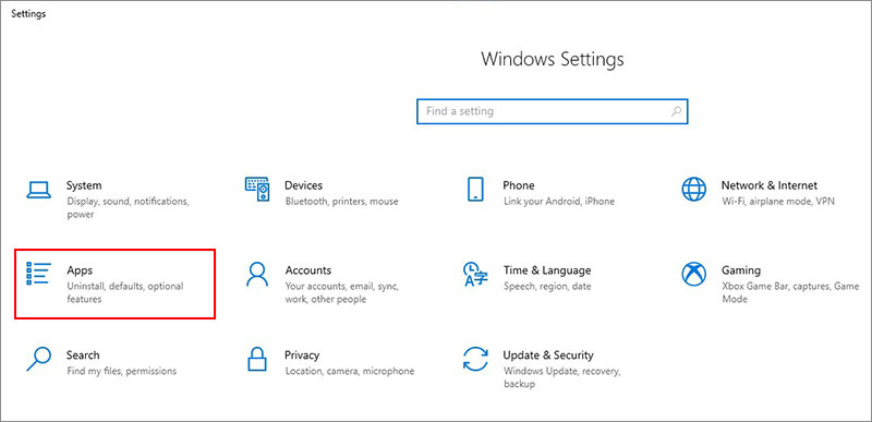 Open windows 10 settings